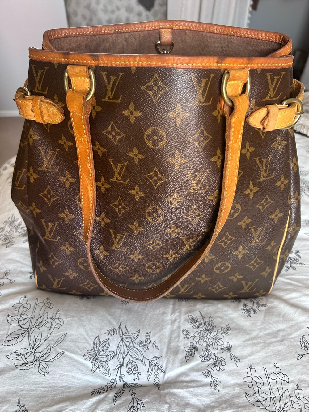 Authentic Louis Vuitton Monogram Vertical Batignolles Tote